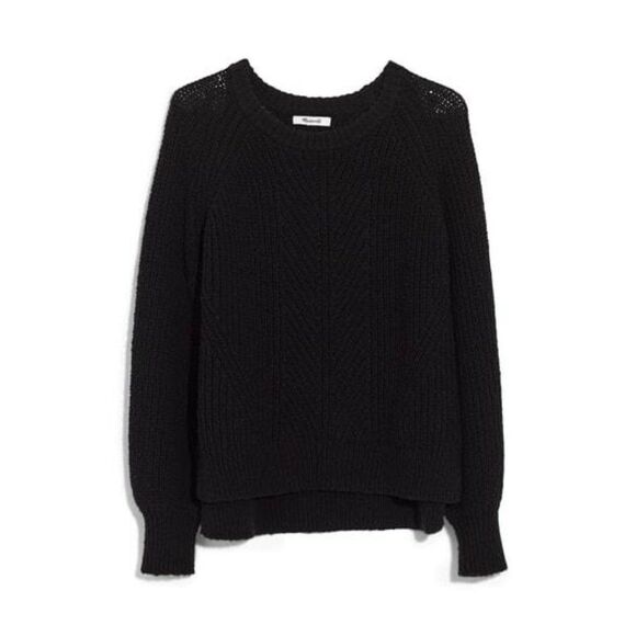 New Madewell Balloon-sleeve Pullover Sweater XXS Black - Picture 4 of 9
